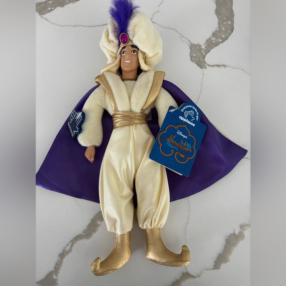 Vintage 90s Disney Applause Doll Aladdin 11” New with Tags